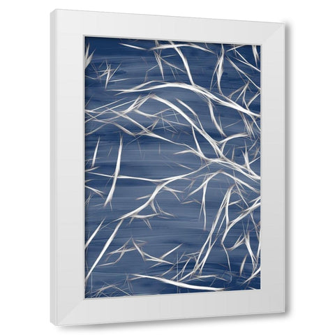 Branching Blue 1 White Modern Wood Framed Art Print by Allen, Kimberly