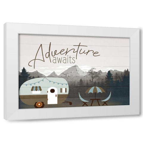 Roam Adventure White Modern Wood Framed Art Print by Allen, Kimberly