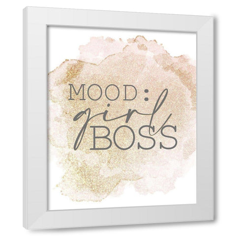 Fashionista 15 White Modern Wood Framed Art Print by Allen, Kimberly