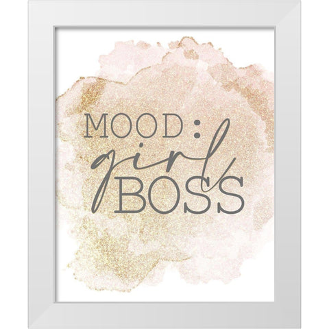 Fashionista 15 White Modern Wood Framed Art Print by Allen, Kimberly