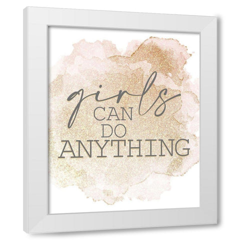 Fashionista 16 White Modern Wood Framed Art Print by Allen, Kimberly