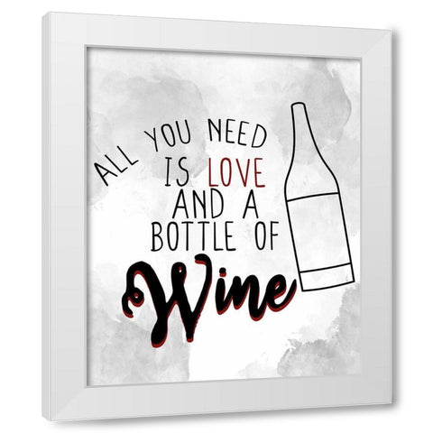 All you Need White Modern Wood Framed Art Print by Allen, Kimberly