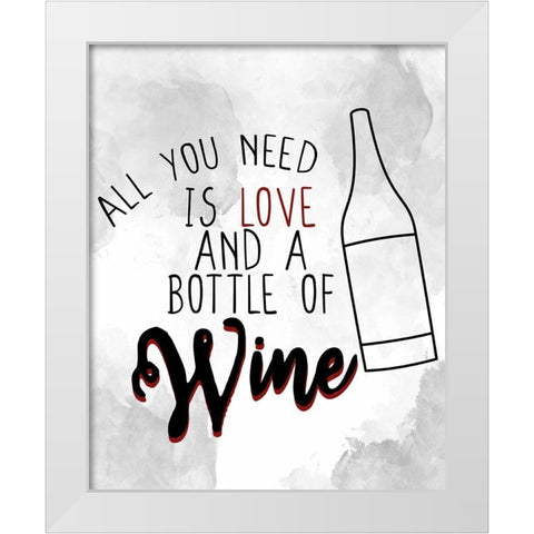 All you Need White Modern Wood Framed Art Print by Allen, Kimberly