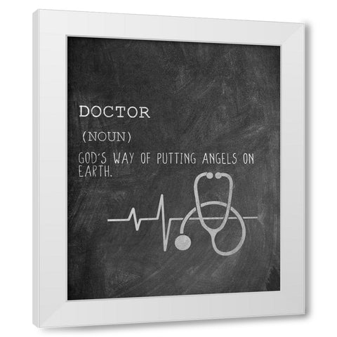 A Doctor White Modern Wood Framed Art Print by Allen, Kimberly