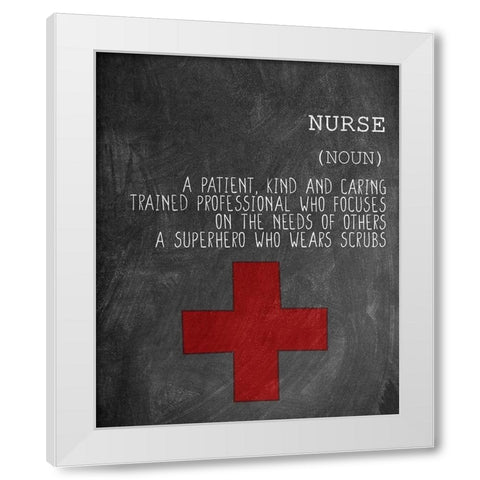 A Nurse White Modern Wood Framed Art Print by Allen, Kimberly