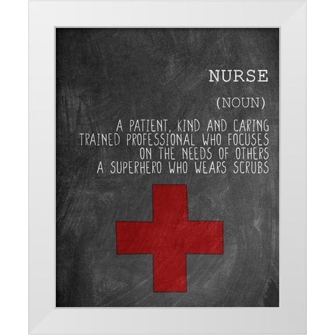 A Nurse White Modern Wood Framed Art Print by Allen, Kimberly