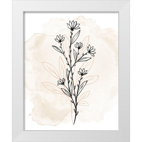 Floral Sketch 2 White Modern Wood Framed Art Print by Allen, Kimberly