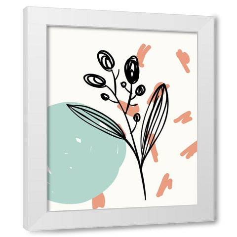 Spring Organics 1 White Modern Wood Framed Art Print by Allen, Kimberly
