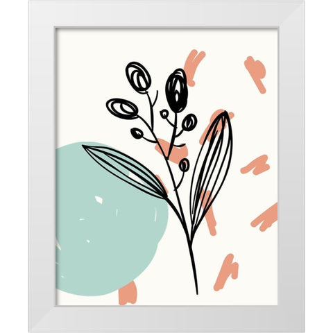 Spring Organics 1 White Modern Wood Framed Art Print by Allen, Kimberly