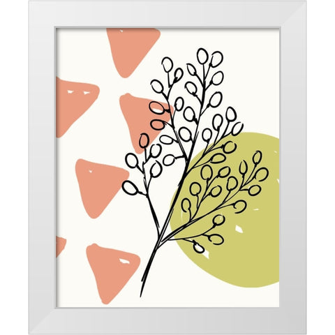 Spring Organics 2 White Modern Wood Framed Art Print by Allen, Kimberly