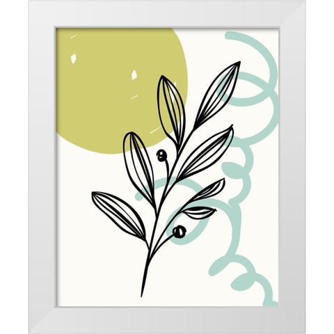 Spring Organics 3 White Modern Wood Framed Art Print by Allen, Kimberly