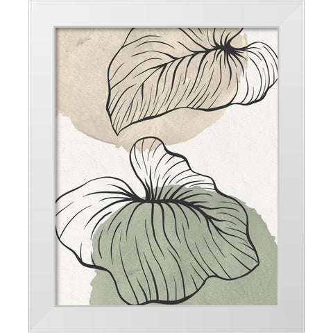 Palm Organics 2 White Modern Wood Framed Art Print by Allen, Kimberly