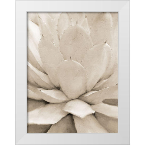 Agave Neutral 1 White Modern Wood Framed Art Print by Allen, Kimberly