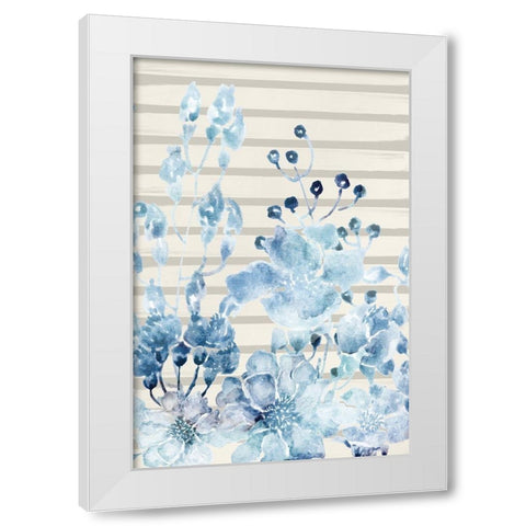Wildflower Blues 2 White Modern Wood Framed Art Print by Allen, Kimberly