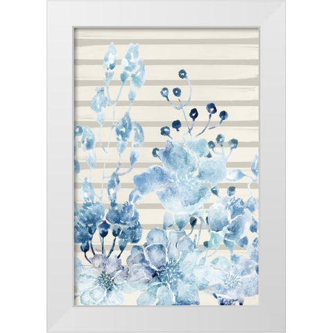 Wildflower Blues 2 White Modern Wood Framed Art Print by Allen, Kimberly