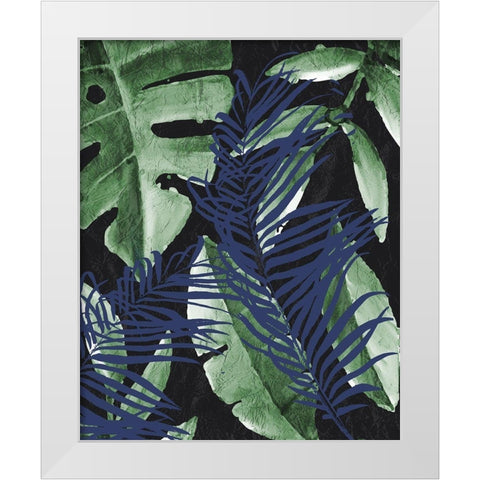 Tropic Palms 1 White Modern Wood Framed Art Print by Allen, Kimberly