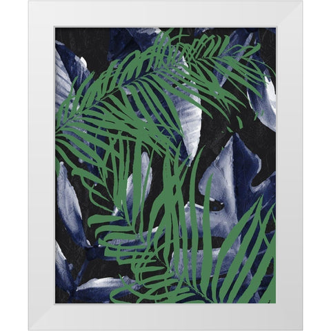 Tropic Palms 2 White Modern Wood Framed Art Print by Allen, Kimberly