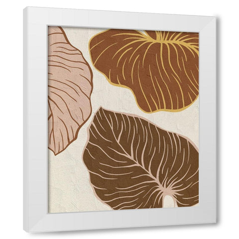 Warm Palms 1 White Modern Wood Framed Art Print by Allen, Kimberly