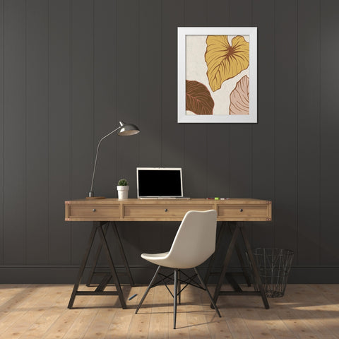 Warm Palms 2 White Modern Wood Framed Art Print by Allen, Kimberly