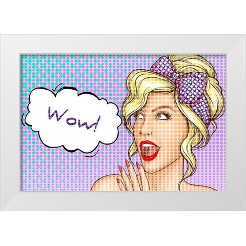 Wow 1 White Modern Wood Framed Art Print by Allen, Kimberly