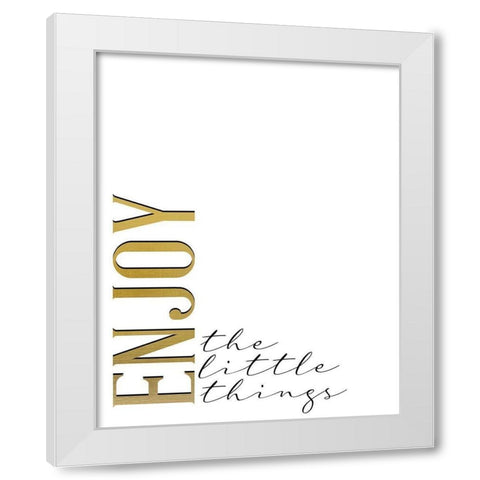The Little Things v2 White Modern Wood Framed Art Print by Allen, Kimberly