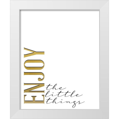 The Little Things v2 White Modern Wood Framed Art Print by Allen, Kimberly