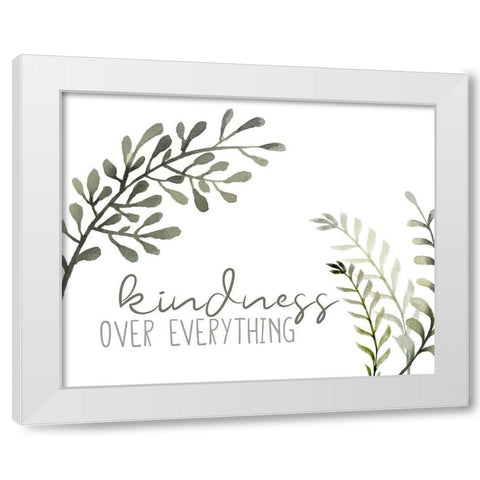 Kindness White Modern Wood Framed Art Print by Allen, Kimberly