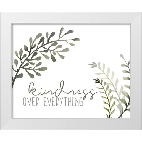 Kindness White Modern Wood Framed Art Print by Allen, Kimberly