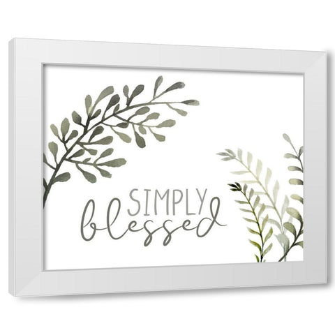 Simple Blessed Branches White Modern Wood Framed Art Print by Allen, Kimberly