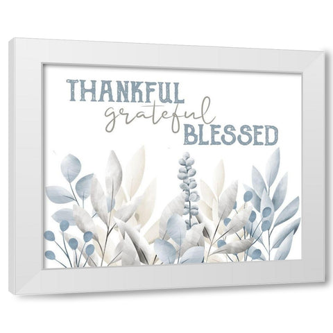 Grateful 3 White Modern Wood Framed Art Print by Allen, Kimberly