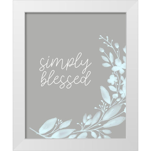 Simply Enjoy 1 White Modern Wood Framed Art Print by Allen, Kimberly