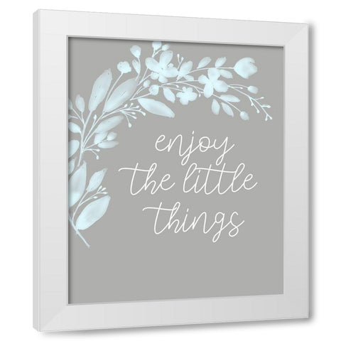 Simply Enjoy 2 White Modern Wood Framed Art Print by Allen, Kimberly