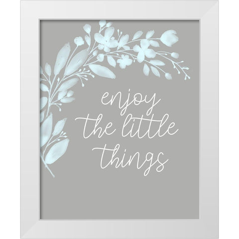 Simply Enjoy 2 White Modern Wood Framed Art Print by Allen, Kimberly