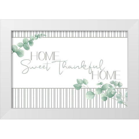 Thankful Home White Modern Wood Framed Art Print by Allen, Kimberly