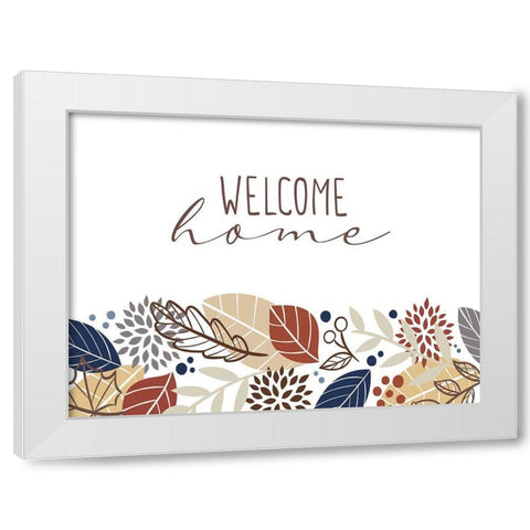 Welcome Home White Modern Wood Framed Art Print by Allen, Kimberly