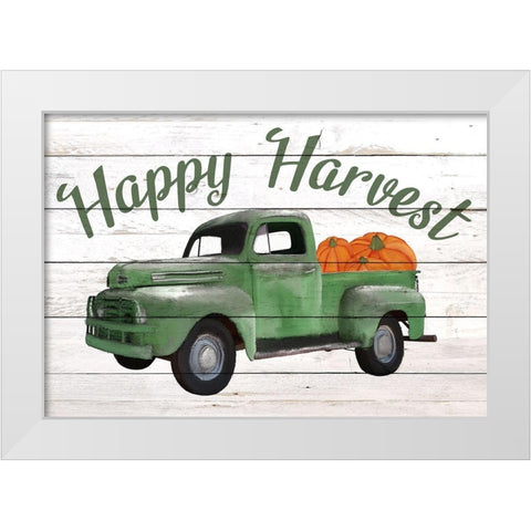 Happy Harvest White Modern Wood Framed Art Print by Allen, Kimberly