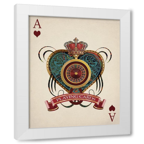 Playing Cards 1 White Modern Wood Framed Art Print by Allen, Kimberly