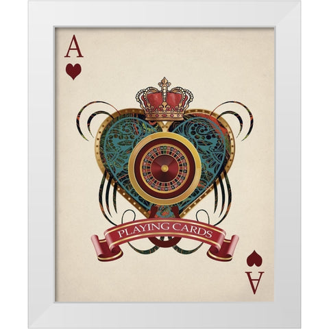 Playing Cards 1 White Modern Wood Framed Art Print by Allen, Kimberly