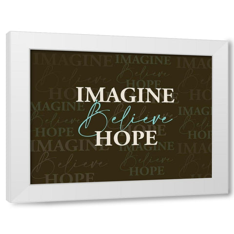 Imagine White Modern Wood Framed Art Print by Allen, Kimberly