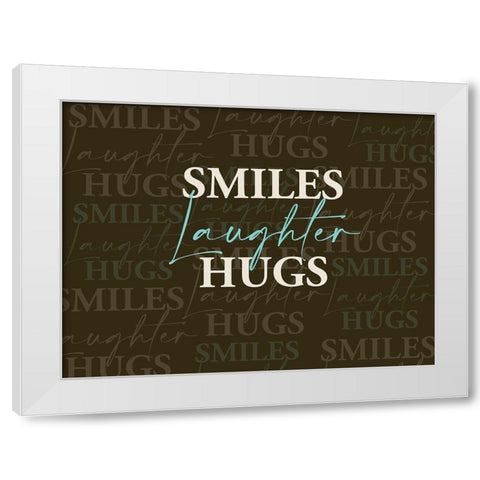 Smiles White Modern Wood Framed Art Print by Allen, Kimberly