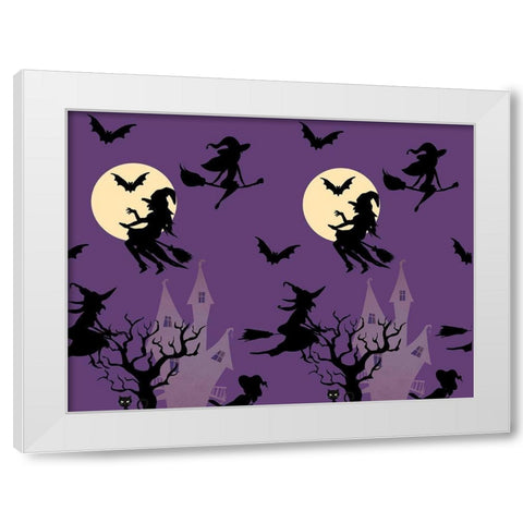 Witchy White Modern Wood Framed Art Print by Allen, Kimberly