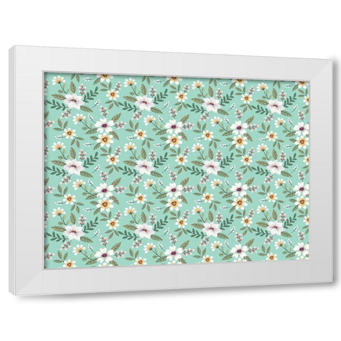 Floral Fun 1 White Modern Wood Framed Art Print by Allen, Kimberly