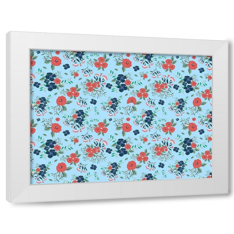 Floral Fun 2 White Modern Wood Framed Art Print by Allen, Kimberly