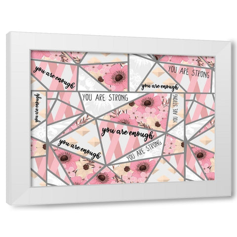 You Are Pink White Modern Wood Framed Art Print by Allen, Kimberly