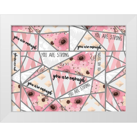 You Are Pink White Modern Wood Framed Art Print by Allen, Kimberly