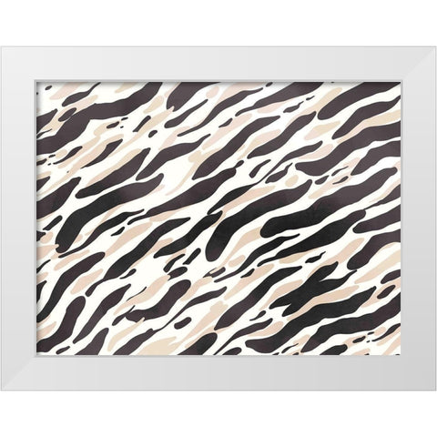 Zebra Mask White Modern Wood Framed Art Print by Allen, Kimberly