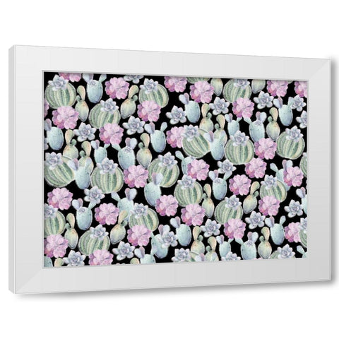 Succulent Love White Modern Wood Framed Art Print by Allen, Kimberly