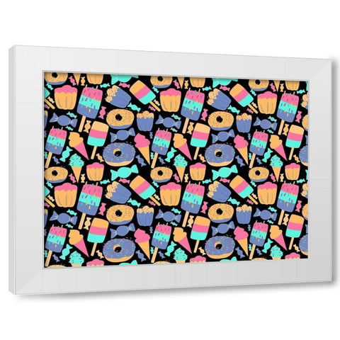Sweets White Modern Wood Framed Art Print by Allen, Kimberly