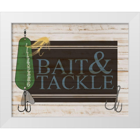 Bait and Tackle White Modern Wood Framed Art Print by Allen, Kimberly