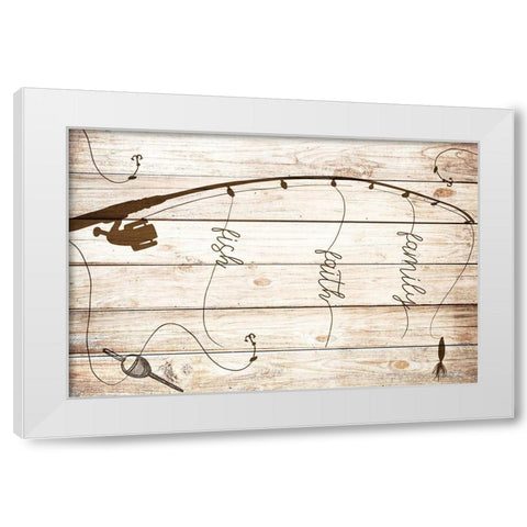 Family Faith Fish White Modern Wood Framed Art Print by Allen, Kimberly